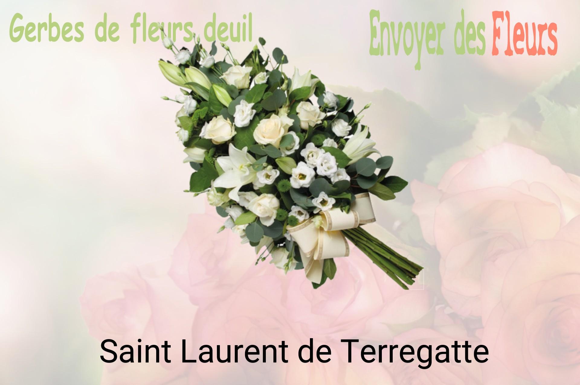 Gerbe de fleurs de deuil livrée à Saint-Laurent-de-Terregatte